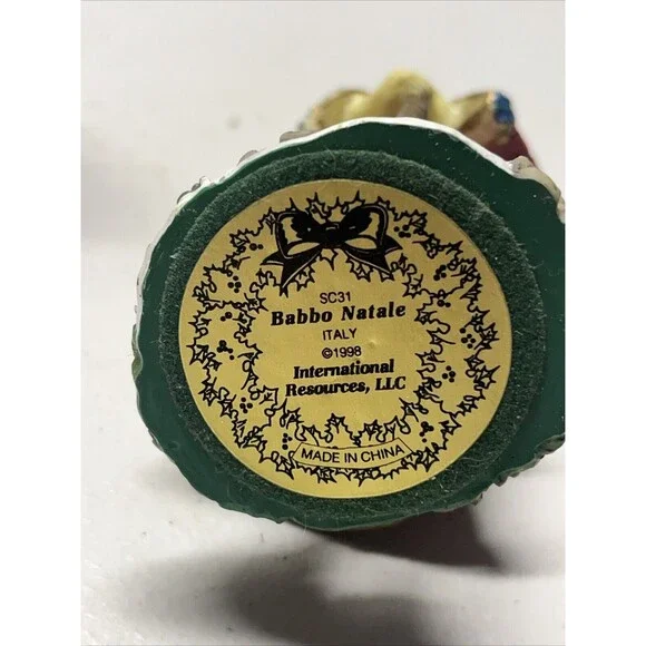 Vintage 1998 Babbo Natale Italy Santa Claus Intl Resources SC31 Christmas Gift - Picture 4 of 4